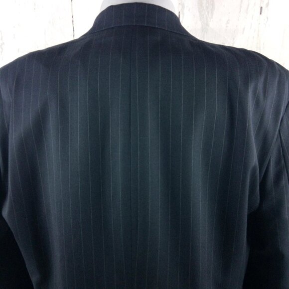 Lauren Ralph Lauren Macys Blue Striped Suit Blazer - Picture 9 of 14